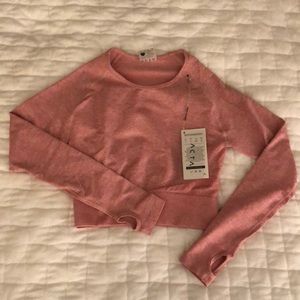 ACTA Pink Cropped Workout Top